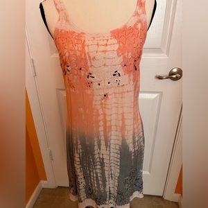 Ray Sun Sun dress. Peach with blue size M